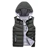 #3619 Autumn Winter 2022 Vest Men Casual Waistcoat Sleeveless Jackets Woih Hooded Warm Mens Vests Bodywarmer Down Vest For Men ► Photo 2/6