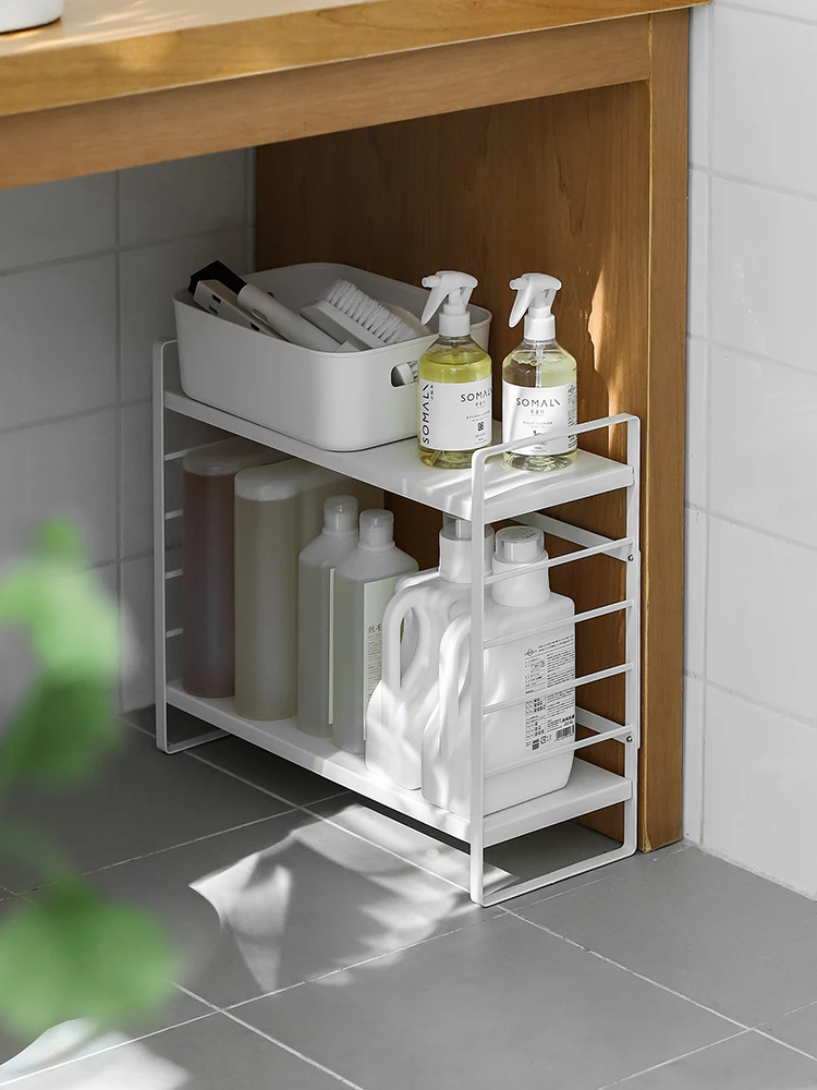  Wrought iron metal kitchen rack floor multi-layer spice rack multi-function countertop condiment st - 4000150058513