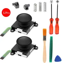 Два комплекта аналоговый 3D Джойстик Joy con Замена для Nintendo Switch, Джойстики joycon, совместимые с левым joycon Right S