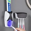 Automatic Toothpaste Dispenser Plastic Lazy 5 Toothbrush Holder Squeezer Bathroom Shelves Bathing Accessories 1