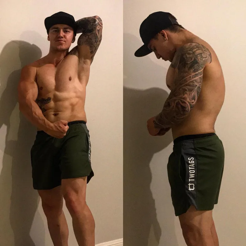 

Muscle Aesthetics 2018 Men's Shorts Sports Short Leggings Training Fitness Running Slim Fit Elasticity Quick-Dry Shorts