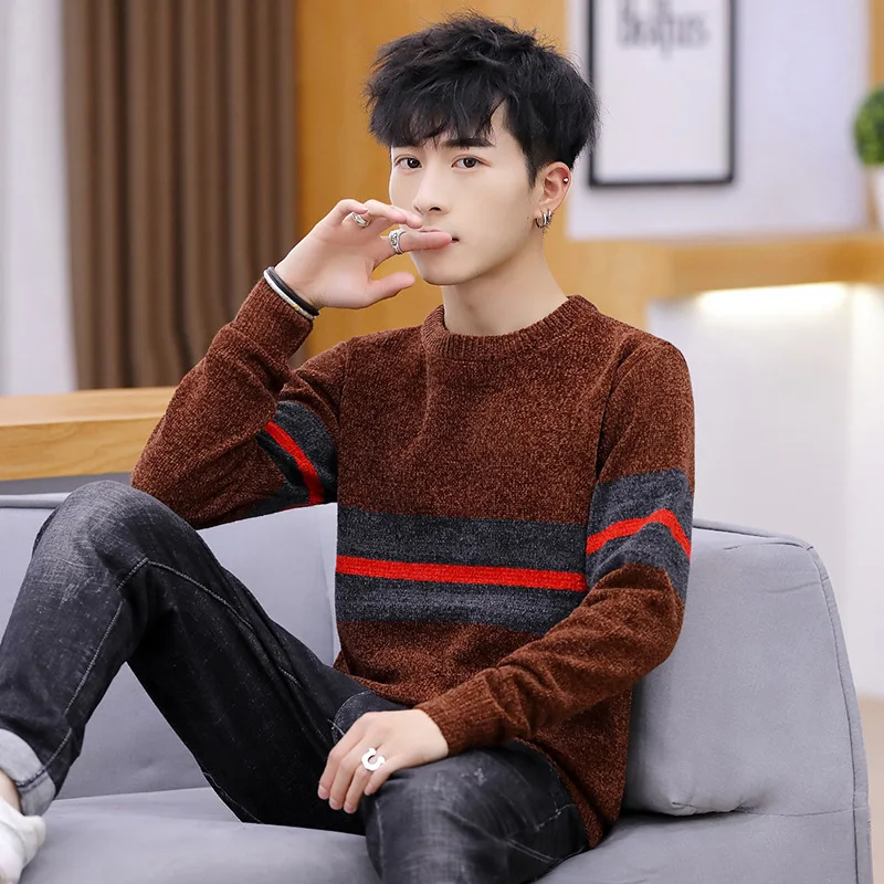 Mens Sweaters Knitting Sheap Sweaters Clothes Sweater Men Pullover Men 2019 O-neck Stripes Sweater Men Casual Mens Sweaters Knitting Sheap Sweaters Clothes Sweater Men Pullover Men 2019 O-neck Stripes Sweater Men Casual