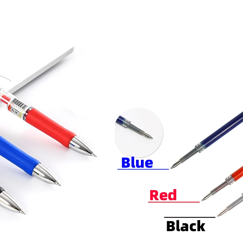 

20pcs Press Gel Pen Refills 0.5mm Blue / Black / Blue and Red Ink for Student Stationery Writing Push Type Gel pen