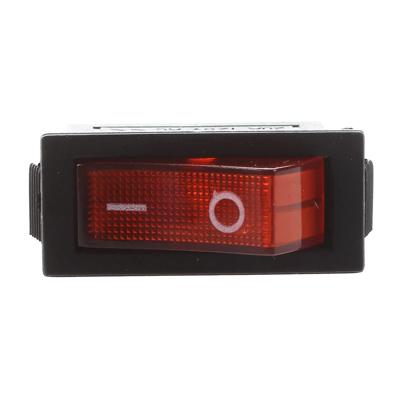 AC 16A/250V 20A/125V красный световой On Off SPST перекидной клавишный выключатель x 5 шт