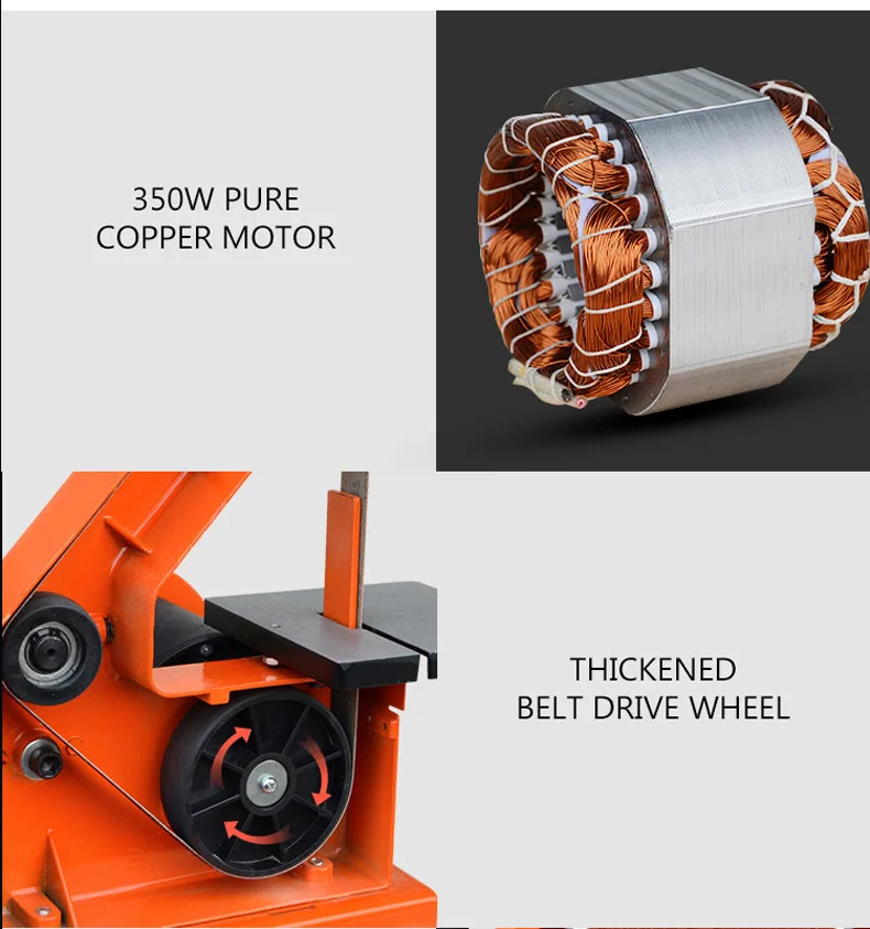 Ленточный шлифовальный станок 350 Вт металлический нож шлифовальный станок полировщик древесины медный мотор шлифовальный станок нож шлифовальный станок фаски