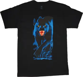 

Big and tall shirts for men black panther design nature graphic tee
