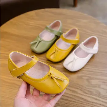 

Kids Girl Shoes Princess Spring and Summer New Small Leather shoes Bow Baby Soft children's shoes