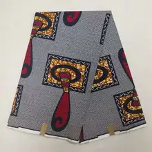 Настоящий воск Африканский нигерийский Анкара воск напечатанный хлопок ткань хлопок гарантия настоящий воск серый NAR-12