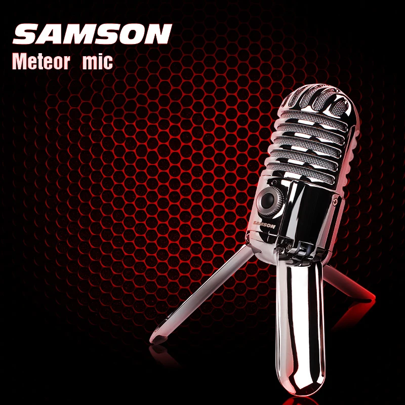 Samson Meteor Mic записывающий конденсаторный микрофон складывающаяся Задняя ножка с usb-кабелем сумка для переноски компьютера конференц-микрофон