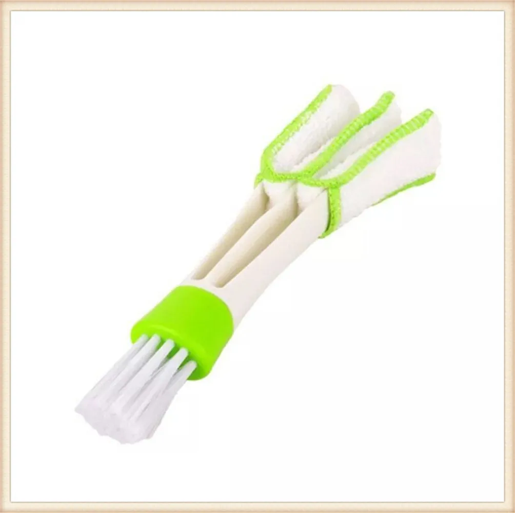 2In1 Green Car Cleaner Brush Vent Tapparelle Per Renault Megan Modus Kangoo Logan Sandero Clio Modus