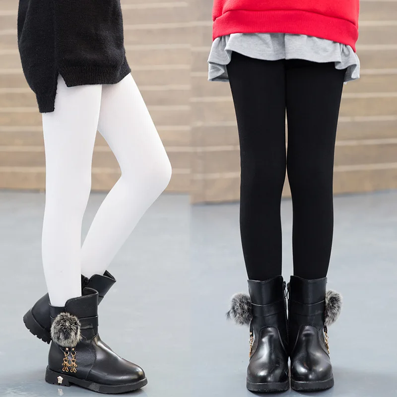 Winter Children Warm Tight For Girls Thick Velvet Pantyhose Fleece Cotton Pants Toddler Ballet Dance Long Stockings Boys Clothes