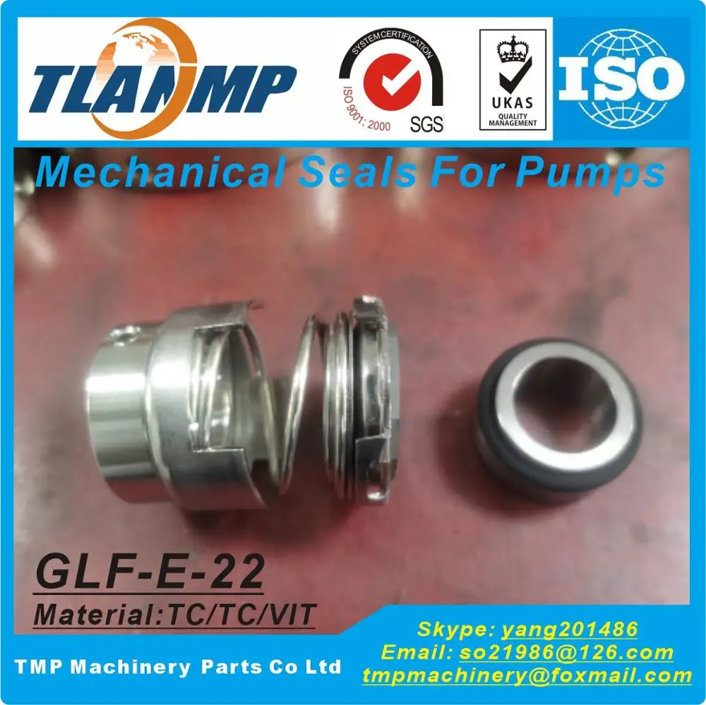 GLF ITT 고압 워터 펌프용 기계식 씰, 텅스텐 카바이드 도장 페이스, GLF-E-22 , G06-22, ITT-22, TLANMP