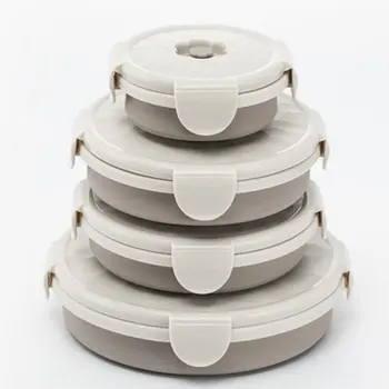 

Collapsible Lunch Box Portable Food Storage Container Microwave Oven Bowl Lunch Bento Boxes Folding Lunchbox