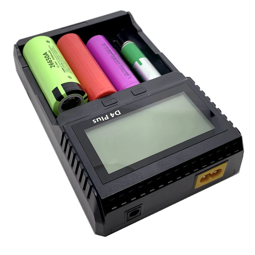 

LCD Screen 18650 Batteries Smart Charger 4 Slots USB Cable Fast Charger for 26650 18350 14500 22650 26700 Rechargeable Batteries