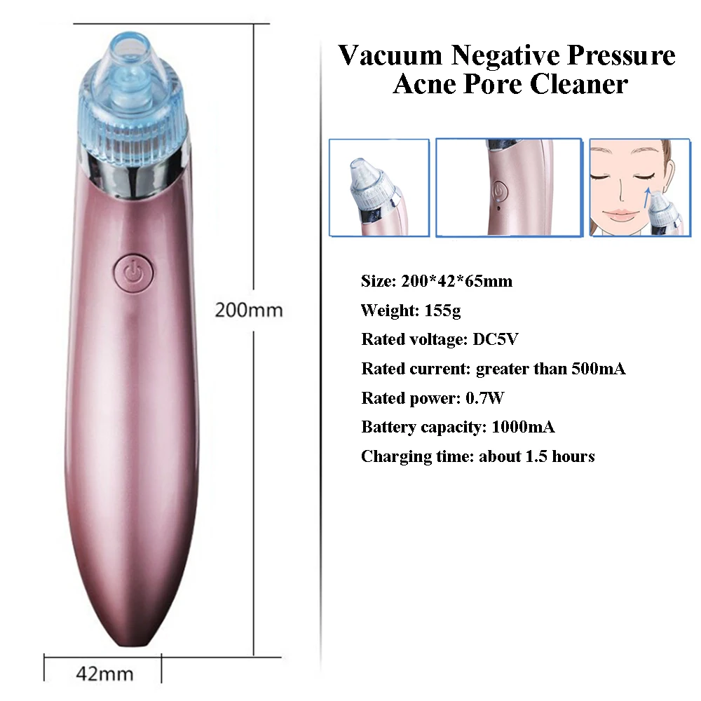 Blackhead Remover Face Deep Nose Cleaner T Zone Pore Acne Nose Skin Set Beauty Skin Care Tools