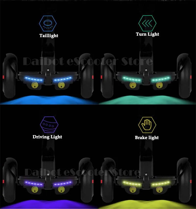 Daibot Kids Electric Scooter 2 Wheel Self Balancing Scooters With APPBluetooth Speaker 10Inch 36V 400W2 Adults Mini Hoverboard (19)