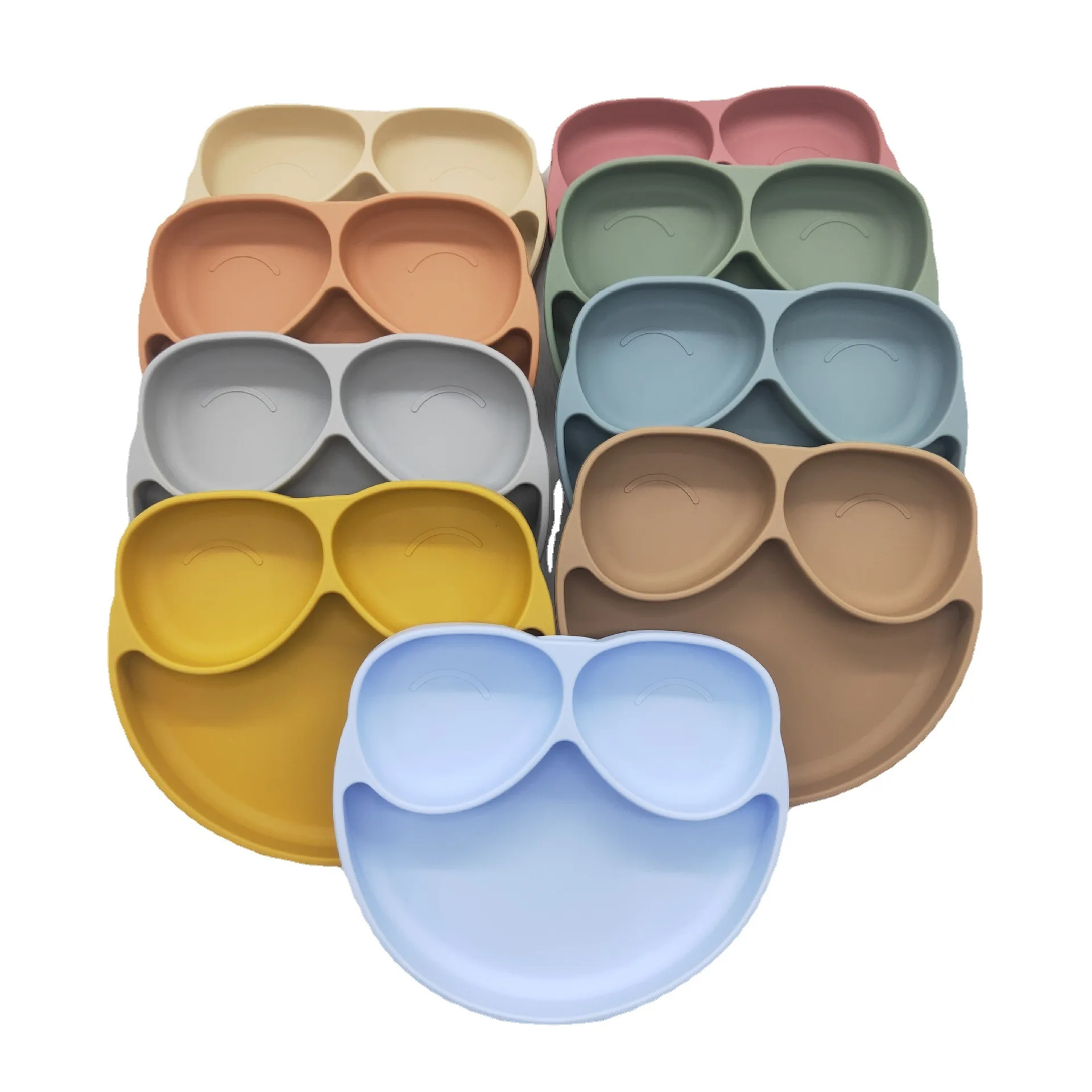 Cute Suction Silicone Plate Tray Baby Bowl Set Feeding Dinnerware Waterproof Plates Bowls Stuff | Мать и ребенок