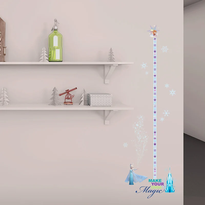 Cartoon Elsa Anna Princess Growth Chart Wall Stickers For Girls Room Home Decor DIY Anime Mural Art Frozen Movie Kids Wall Decal Cartoon Elsa Anna Princess Growth Chart Wall Stickers For Girls Room Home Decor DIY Anime Mural Art Frozen Movie Kids Wall Decal