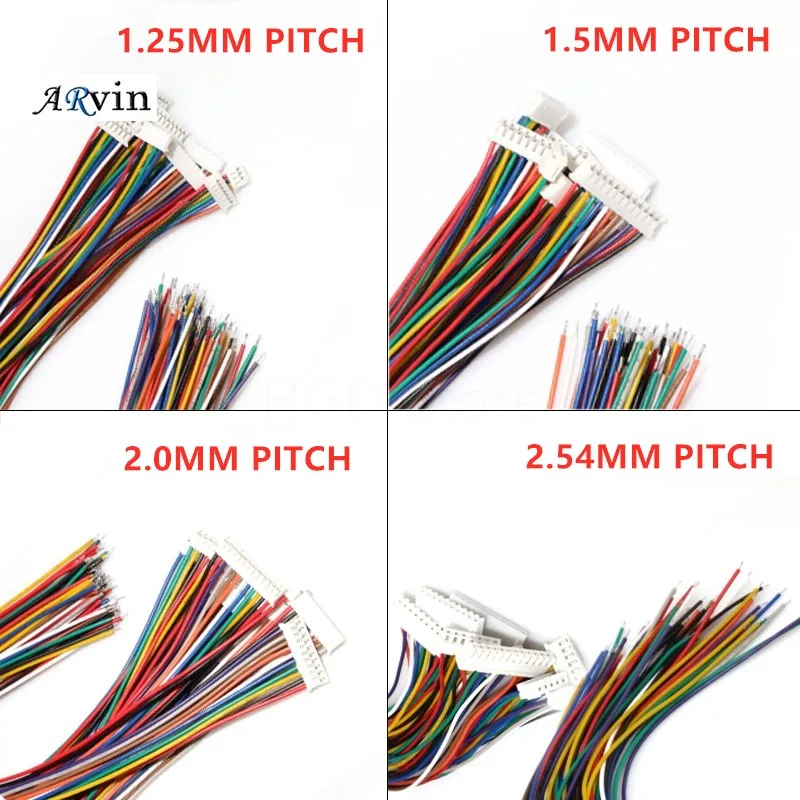 Female Plug Connector with Wire 10PCS 1.0 1.25 1.5 2.0 2.54 SH/JST/ZH/PH/XH 1.0MM 1.25MM 1.5MM 2.0MM 2.54MM 2/3/4/5/6/7/8/P Pin