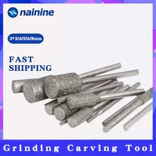 5 шт./компл. 3*3/4/5/6/Концевая фреза 8 мм хвостовик Диаметр 3 мм цилиндрический Графитовый стержень бриллиантов шлифовальный станок для заточки иголок для украшения тортов A003