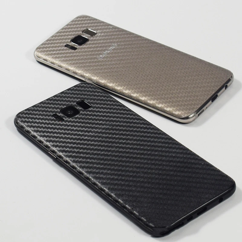 

Dropshipping Transparent Fiber Decorative Back Film For Samsung Galaxy S8 Plus Mobile Phone Protector S8Plus Back Film Stickers