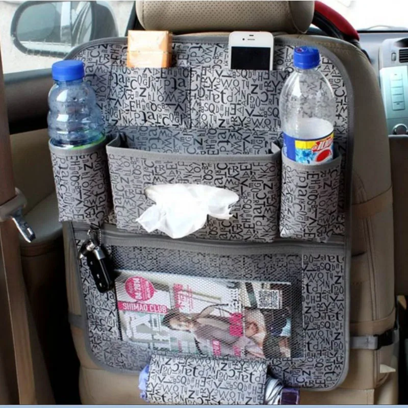 

Car Seat Back Organizer Universal Car Storage Bag Anti Kick Pad Pocket Hanging Pouch Cover Auto Interior Accessory