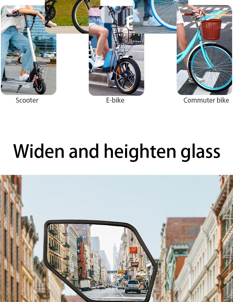 angular espelho retrovisor ajustável mtb guiador de