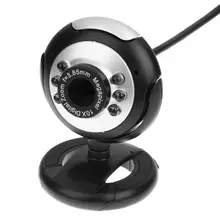 

USB 2.0 Web Camera with 6 LED Light Clip-on Webcam Camera for Laptop Desktop