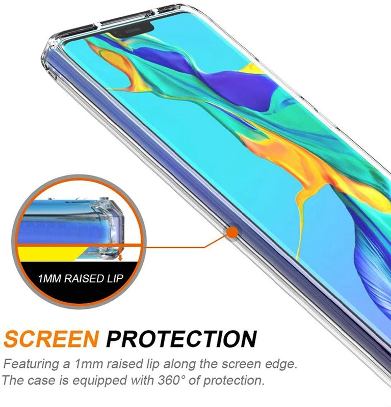 Чехол для huawei mate 30 5G, защитный прозрачный чехол для huawei mate 30, чехол из мягкого ТПУ и жесткого поликарбоната