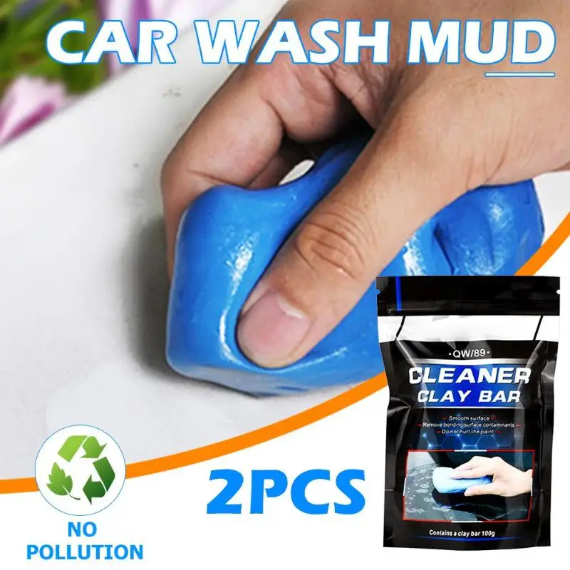 

Universal 2pcs/4pcs Car Wash Magic Clean Clay Auto Detailing Cleaning Tools Blue Strong Cleanliness Random Shape New Arrival