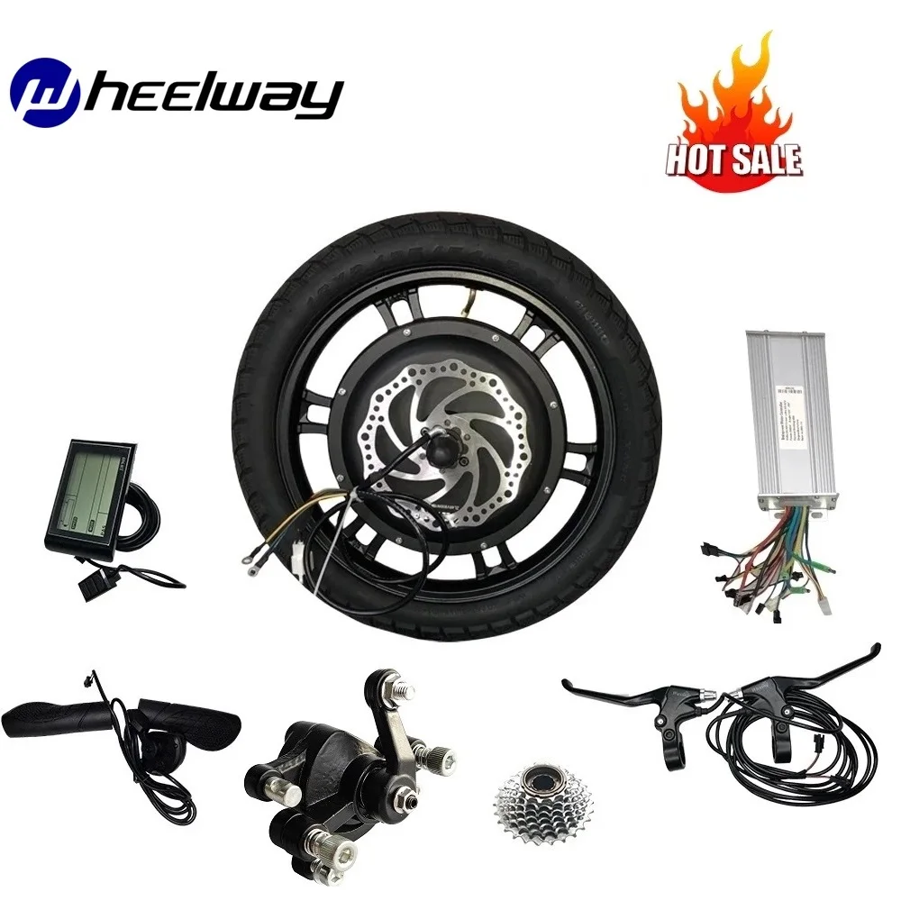 Bldc – Kit De Motorisation De Vélo Électrique 16 Pouces, 48v, 500/1000w,  Moteur Dans Le Moyeu De L'entraînement Avant Et Arrière, Avec Frein À  Disque - Moteur Vélo Électrique - AliExpress