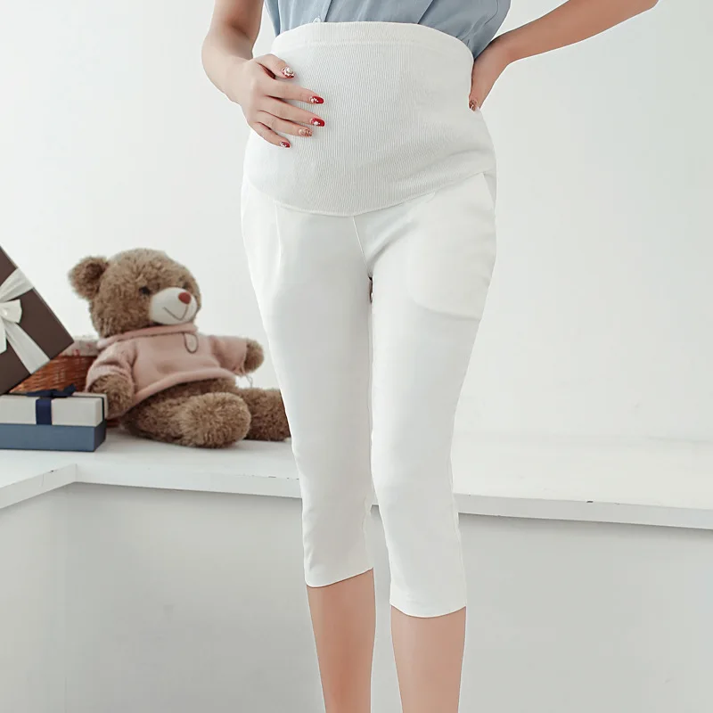 

Large Size Maternity Clothes Summer Capri Pants Ultra-stretch Leggings Pregnant Women Maternity Pants Sub-Outer Wear Versatile T
