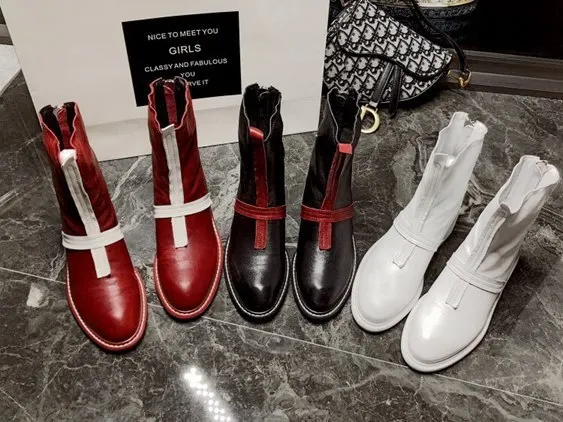 Botas Mujer; зимние ботинки; женская обувь с круглым носком; chaussures femme; модная обувь на среднем каблуке; scarpe donna; Новинка года; Женская обувь в байкерском стиле