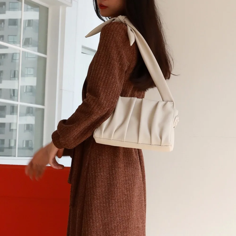 

Wide-shoulder Strap Pleated In 2020 with Cowhide Square Bag with Single Shoulder Slanted Satchel Clutch Bag
