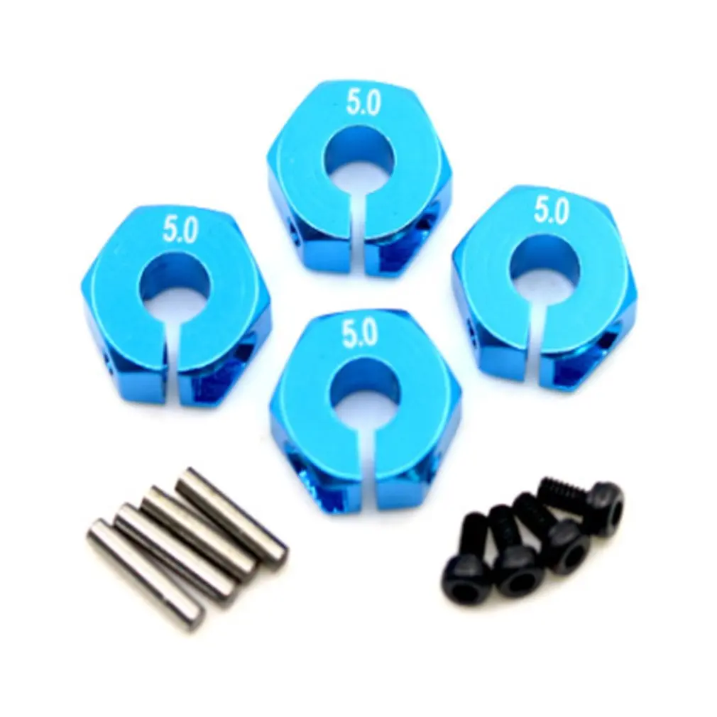 

4pcs/lot 5mm Thick 12mm Aluminum Wheel Hex Nut With Pins Drive Hubs 102042 Upgrade Parts For 4WD RC Car Himoto