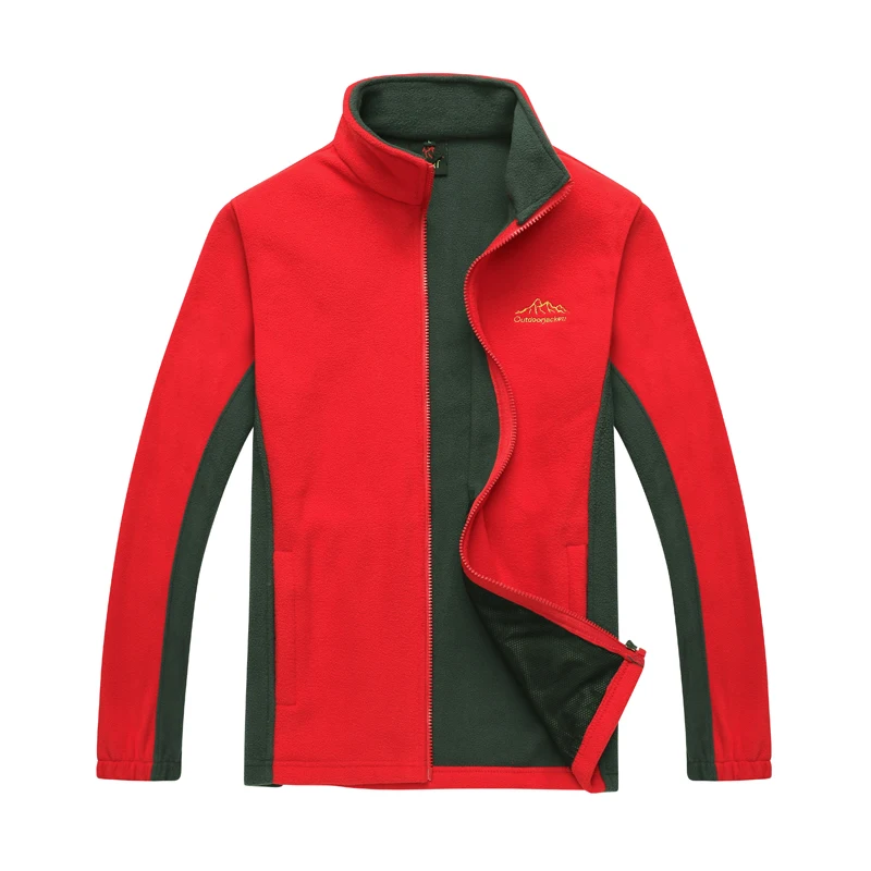 Mountainskin Men Women's Hiking Fleece Jacket Outdoor Sport Man Breathable Windbreaker Climbing Camping Trekking Male Coat VA588 - Цвет: Men Red