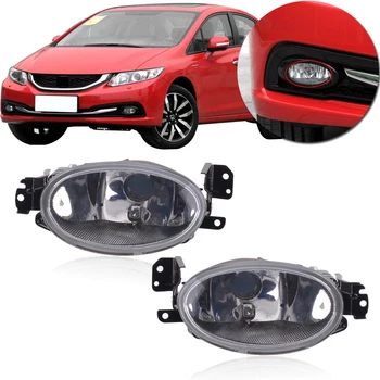 

CAPQX 2PCS Front Bumper Replacement Driver Fog Light Lamp foglight foglamp FOR CIVIC FB2 2014 2015 33950-TR0-H51 33900-TR0-H51