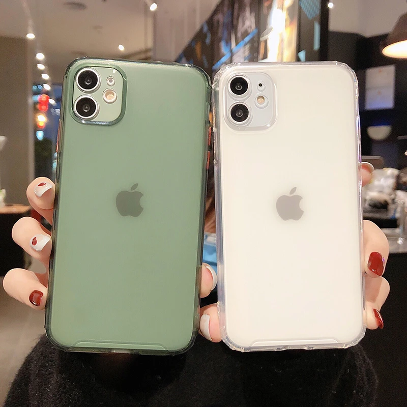 Camera Protection Matte Shockproof Phone Case For iPhone 11 Pro Max XR XS 6s 8 7 Plus SE 2020 Soft Clear Fruit Color Cover | Мобильные