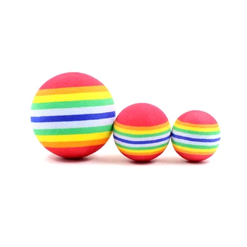 

Rainbow Dog Ball Teeth Cleaning Pet Dog Chew Toys Molar Colorful For Small Dogs Puppy Training Dog Interactive Toy Rolling Ball