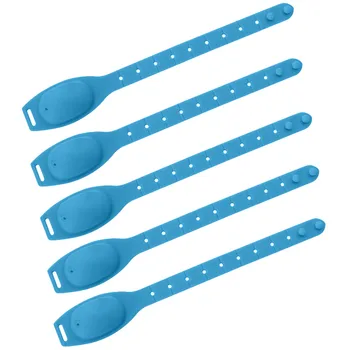 

5PC Sub-packingHand Sanitizer Disinfectant Silicone Bracelet Wristband Hand Dispenser Wearable Hand Sanitizer Pumps adult child