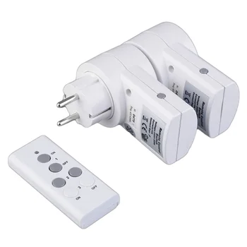 

2pcs EU Plug Socket/Pack 230v-50Hz 10A Remote Control Wireless Power Outlets Light Switch Socket DC 12V