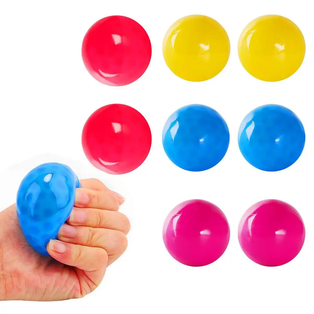 4cm Sticky Stress Relief Ball Strong Stickiness Tear Resistant Nontoxic Squeeze Fidget Reusable Toy Muscle Relaxation Sport Ball photo
