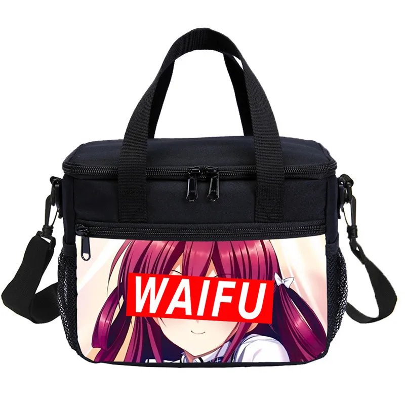 Малый мешок обеда для мальчиков девочек Прохладный мультфильм Sugoi Senpai аниме Waifu письмо 3D принты льда мешок изолированный тепловой Пикник Ланчбокс