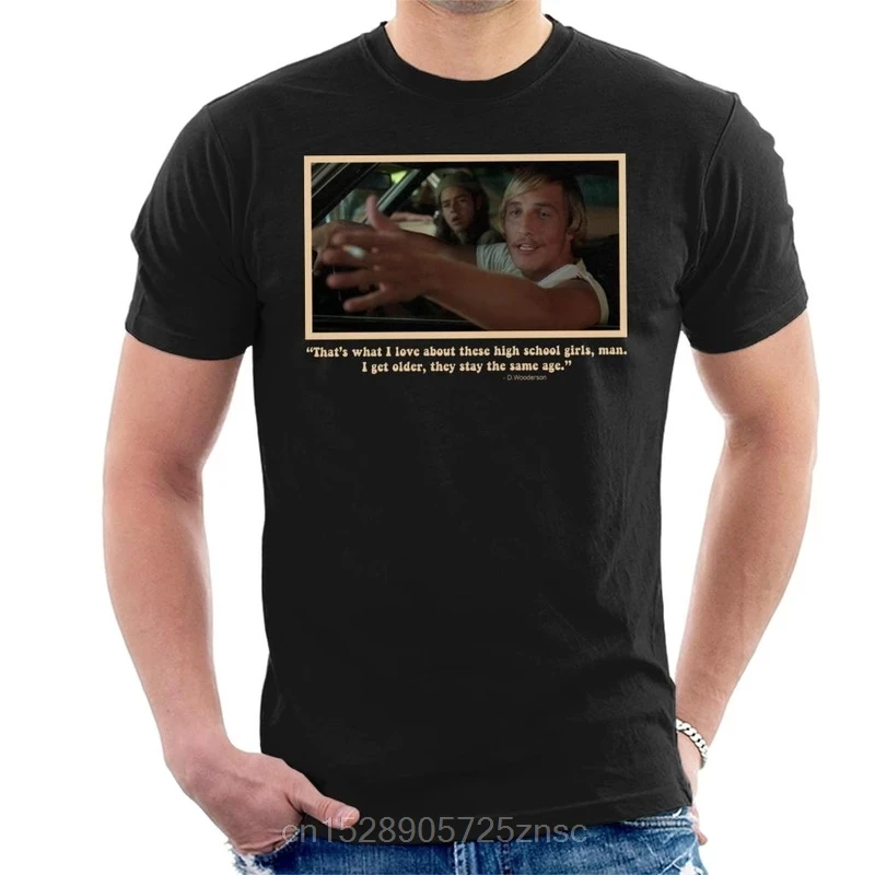 С принтом camiseta школа школьник Модный стильный принт Дэвид Wooderson Dazed и путать