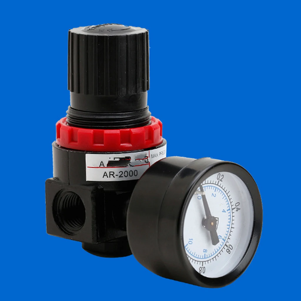 Adjustable 1/2'' Air Compressor Filter Pressure Relief Regulator AR2000