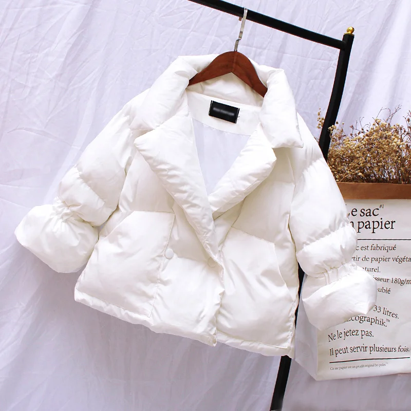 

2019 winter women short paragraph cotton jacket loose Women jacket coat female outerwear student clothings