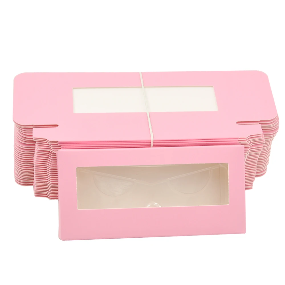 

Wholesale False Paper Eyelashes Box Package Lash Boxes Packaging Custom Logo Faux Cils Lashes Mink 25mm Eyelash Packaging Makeup