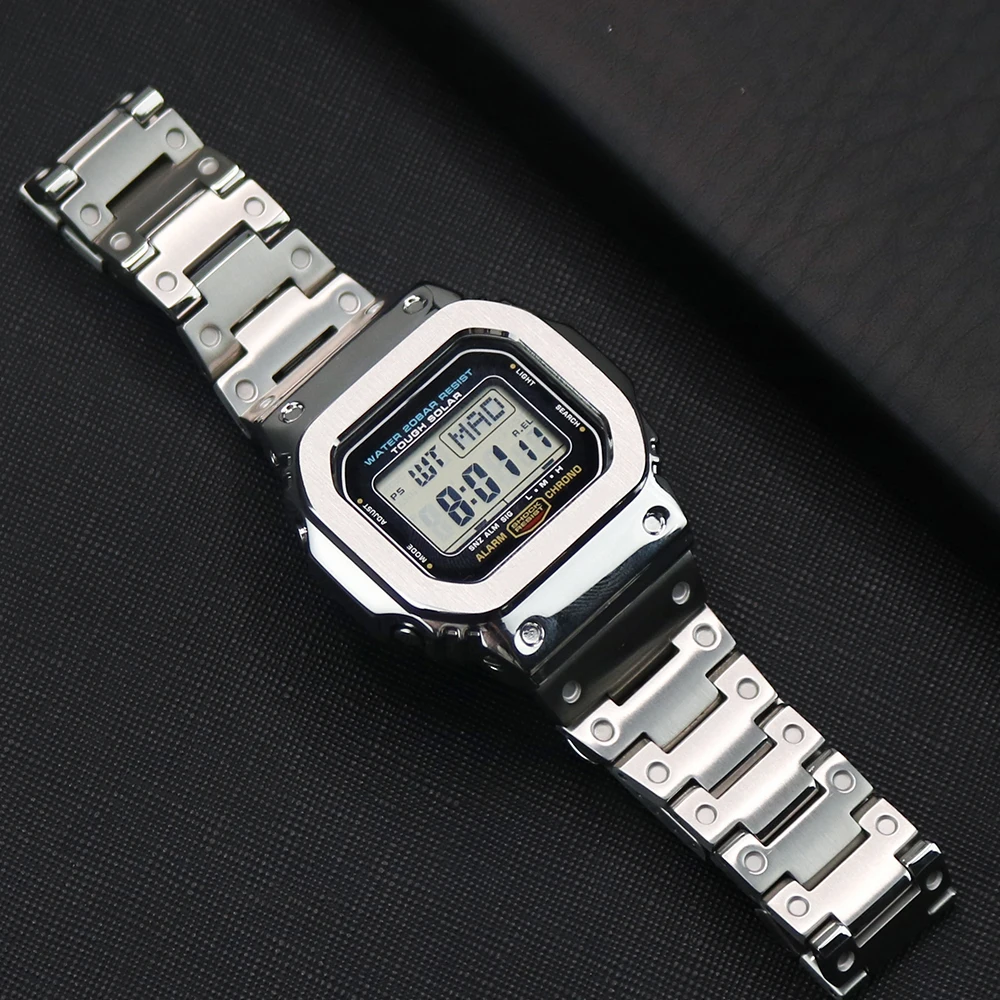 316L Stainless Steels Watch Strap For Casio G-shock DW-5600 GW-5600 DW5000/5035 Watch Case Bezel For Casio GW-M5610 Watch Band