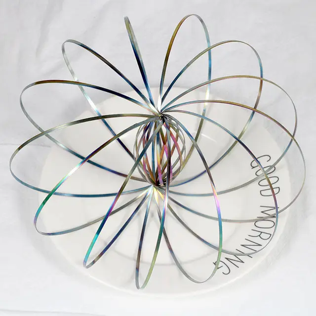 New Magic Ring Toroflux Torofluxus Flowtoy Amazing Flow Ring Toys Kinetic Spring Toy Funny Outdoor Game Intelligent Toy Fidget 2