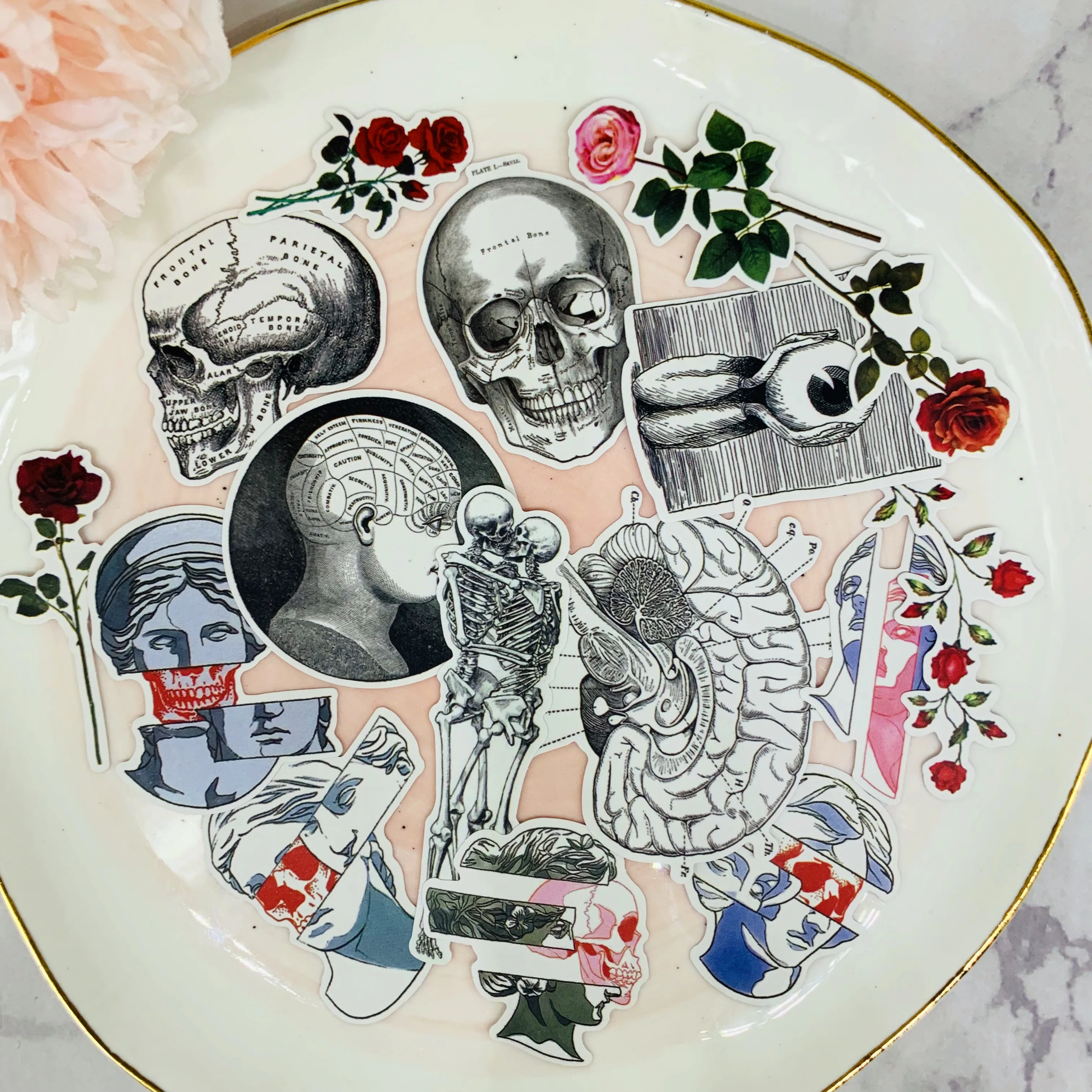16PCSLove and death винтажные наклейки s рукоделие и скрапбукинг наклейки s книга Студенческая этикетка декоративные наклейки DIY канцелярские товары
